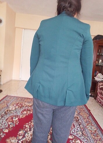 Petrol yeşili kadın blazer ceket  - Görsel 2