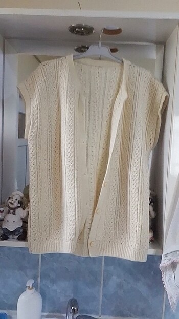 Kadın örgü yelek  - Görsel 2