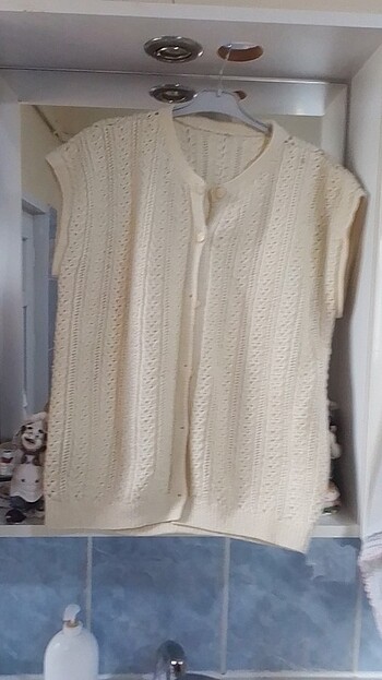 Kadın örgü yelek  - Görsel 7