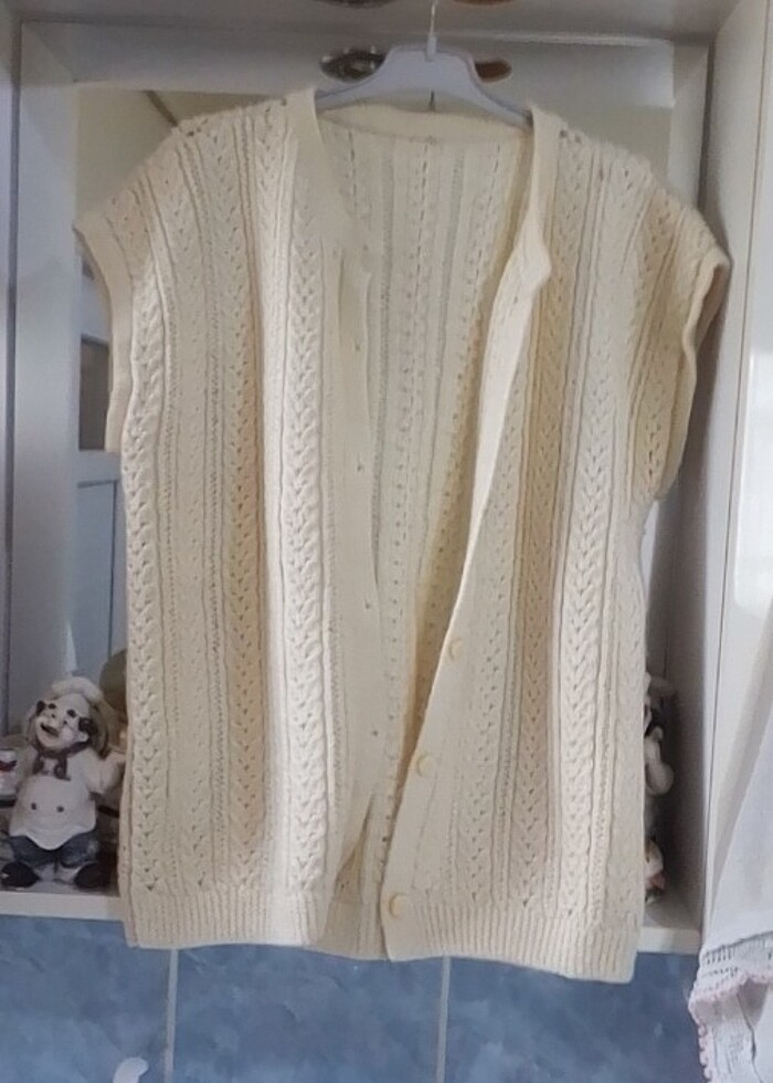 Kadın örgü yelek  - Görsel 2