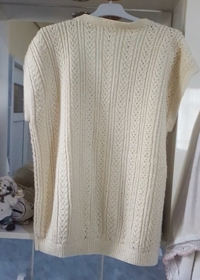 Kadın örgü yelek  - Görsel 3