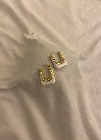 Vintage sedefli küpe