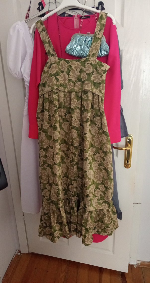 Bohem Tarzı Çiçekli Hamile Elbisesi - Görsel 2