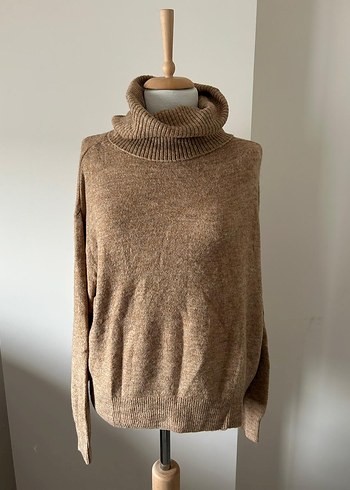 Bej Boğazlı Kadın Triko Kazak - Görsel 2