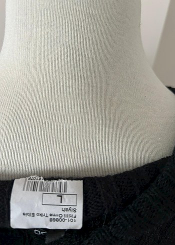 Siyah Uzun Örgü Kadın Elbise - Görsel 7