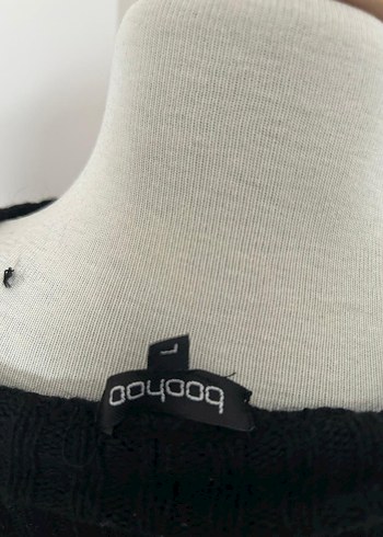 Siyah Uzun Örgü Kadın Elbise - Görsel 5