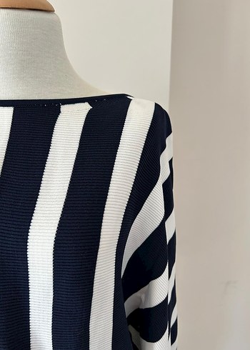 Çizgili Bluz Uzun Kollu, Midi Boy - Görsel 3