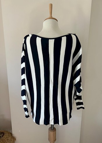 Çizgili Bluz Uzun Kollu, Midi Boy - Görsel 7