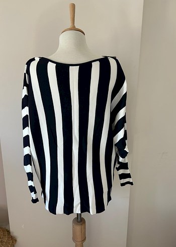 Çizgili Bluz Uzun Kollu, Midi Boy - Görsel 6