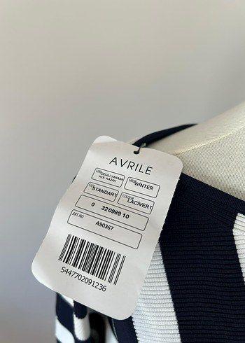 Çizgili Bluz Uzun Kollu, Midi Boy - Görsel 4