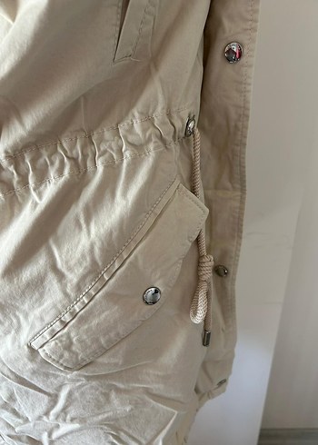 Bershka Bej Kürklü Kışlık Mont - Görsel 10