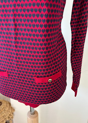 Bordo Uzun Kollu Triko Kadın Kazak - Görsel 3