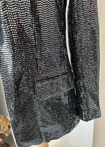 Stradivarius Payetli Kadın Blazer - Görsel 4