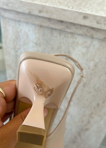 36 Beden çeşitli Renk Bej Stiletto Topuklu Kadın Abiye Ayakkabı