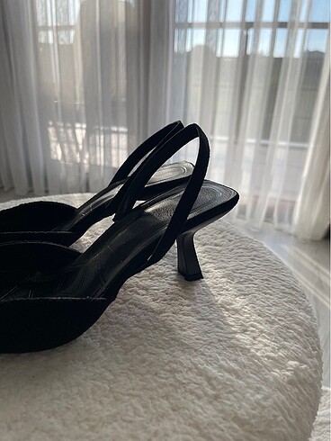 Diğer Siyah Tüvit Kumaş Stiletto