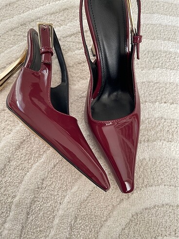 Diğer Ysl Model Bordo Rugan Stiletto