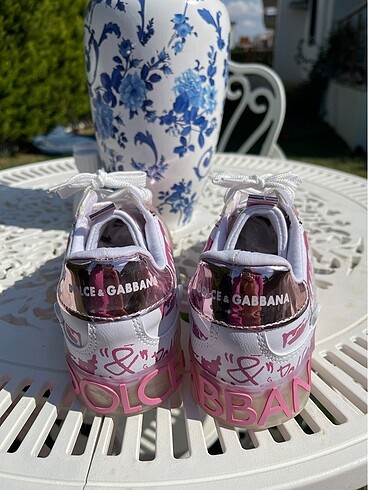 36 Beden pembe Renk Dolce Gabbana Pembe Beyaz Spor Ayakkabı