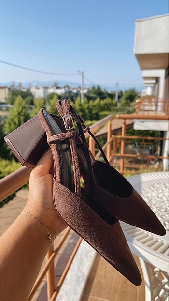 Kahverengi Topuklu Ayakkabı