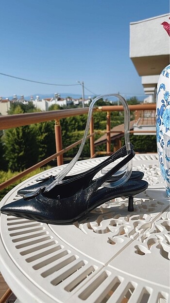 Diğer Siyah Deri Kısa Topuklu