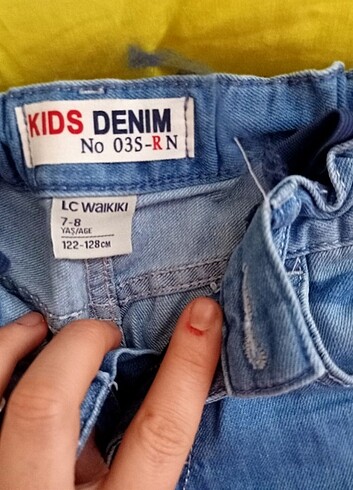 7 Yaş Beden mavi Renk Lcw kot pantolon 7/8 yaş