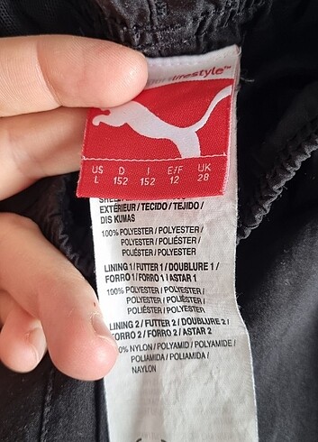 11-12 Yaş Beden siyah Renk Puma esofman alti