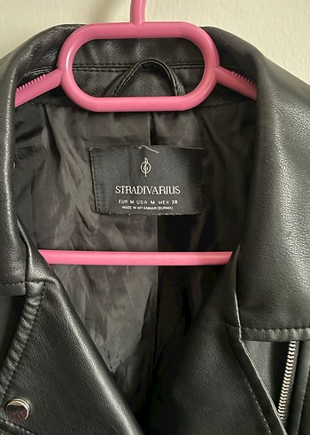 Kadın Siyah Deri Biker Ceket - Görsel 4