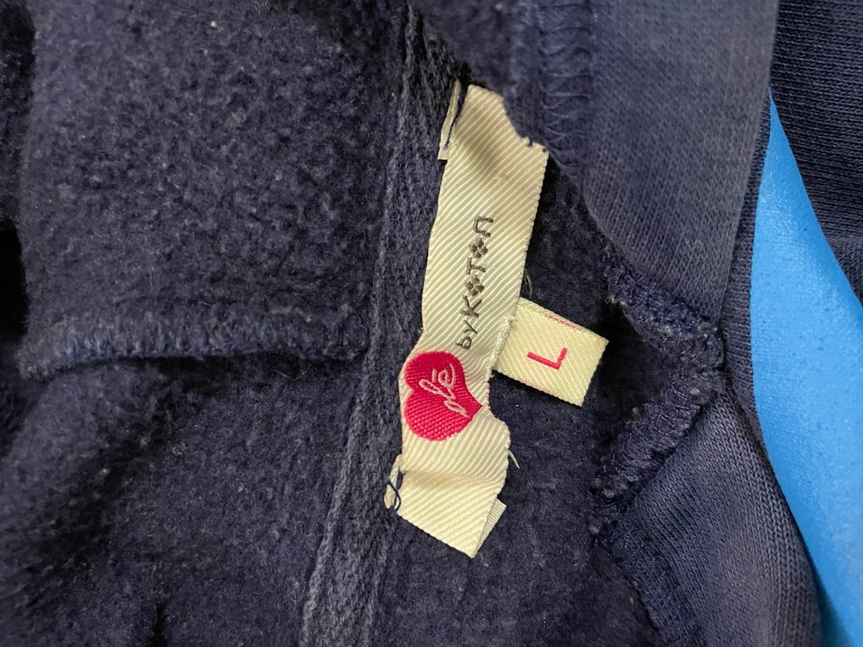 Mavi Baskılı Kadın Kapüşonlu Sweatshirt - Görsel 2