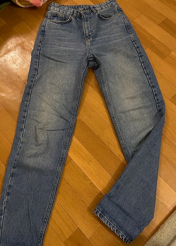 Gri Midi Denim Kadın Jean - Görsel 2