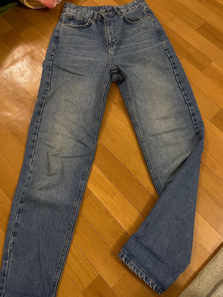 Gri Midi Denim Kadın Jean - Görsel 2