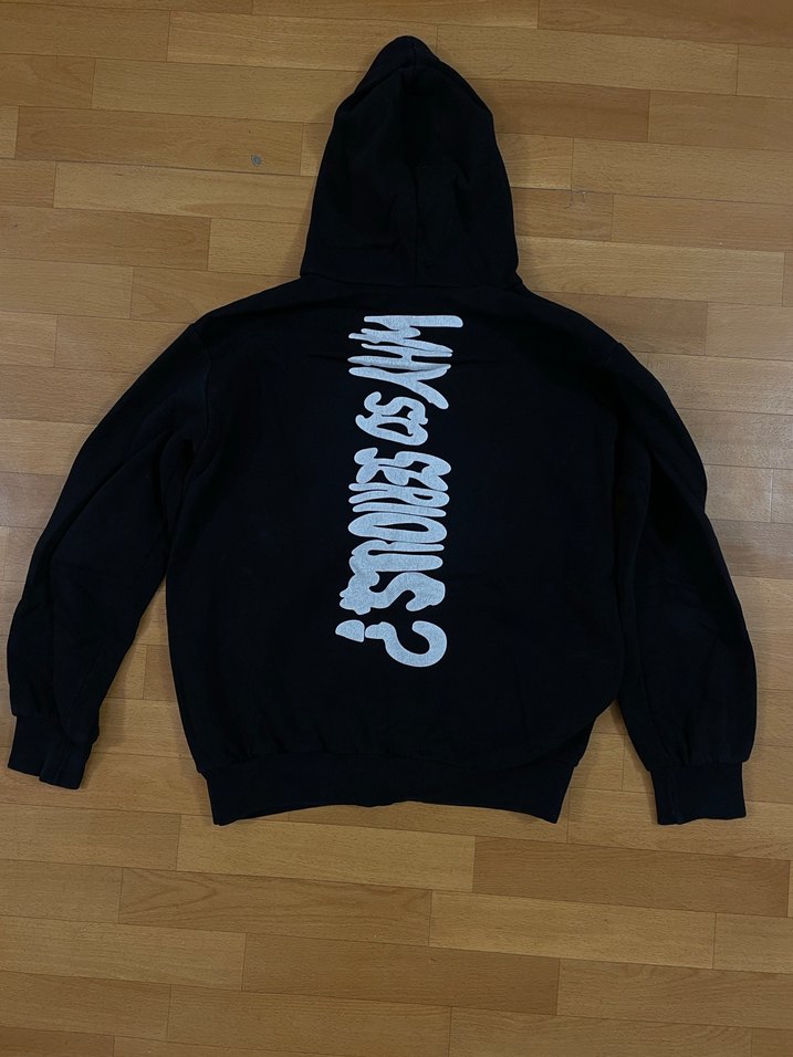 Kadın Siyah Kapüşonlu Baskılı Sweatshirt - Görsel 2