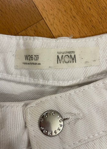 Beyaz Midi Regular Fit Kadın Kot Pantolon - Görsel 2