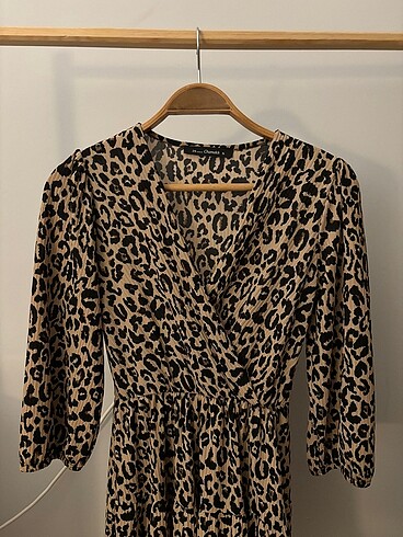 s Beden Leopar mini elbise