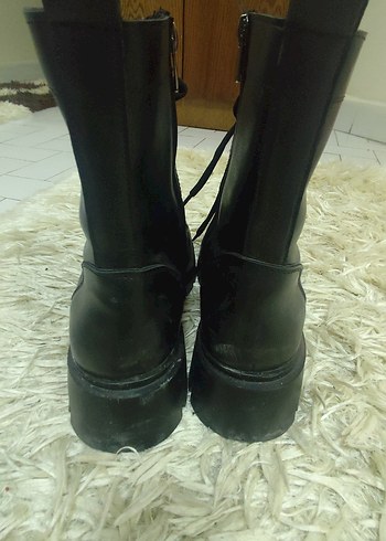 Siyah Deri Gotik Stiletto Topuklu Kadın Bot - Görsel 4