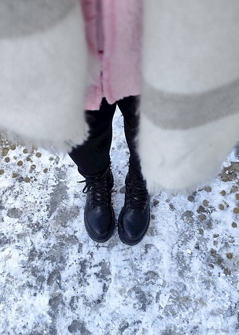 Siyah Deri Gotik Stiletto Topuklu Kadın Bot - Görsel 5