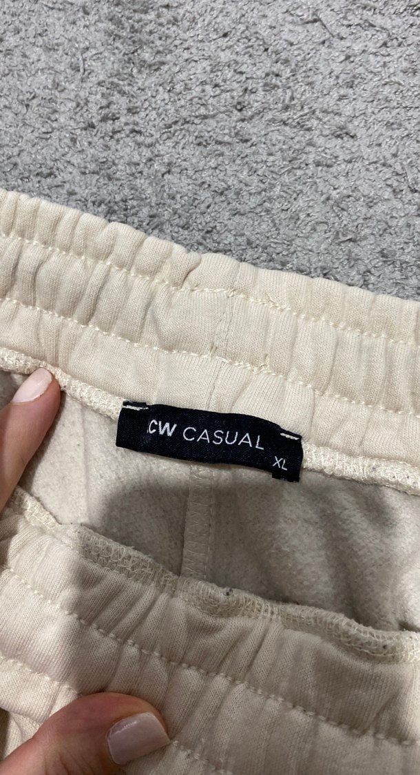 Beyaz erkek Rahat Kesim Eşofman Altı - Görsel 3