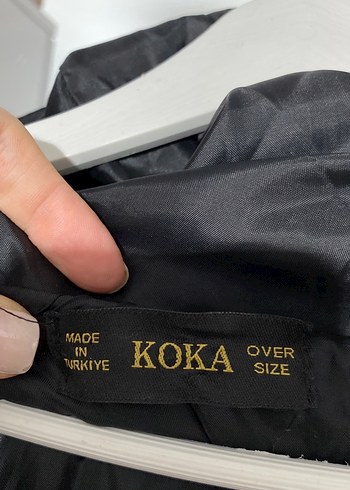 Siyah Midi Oversize Kadın Kışlık Mont - Görsel 2