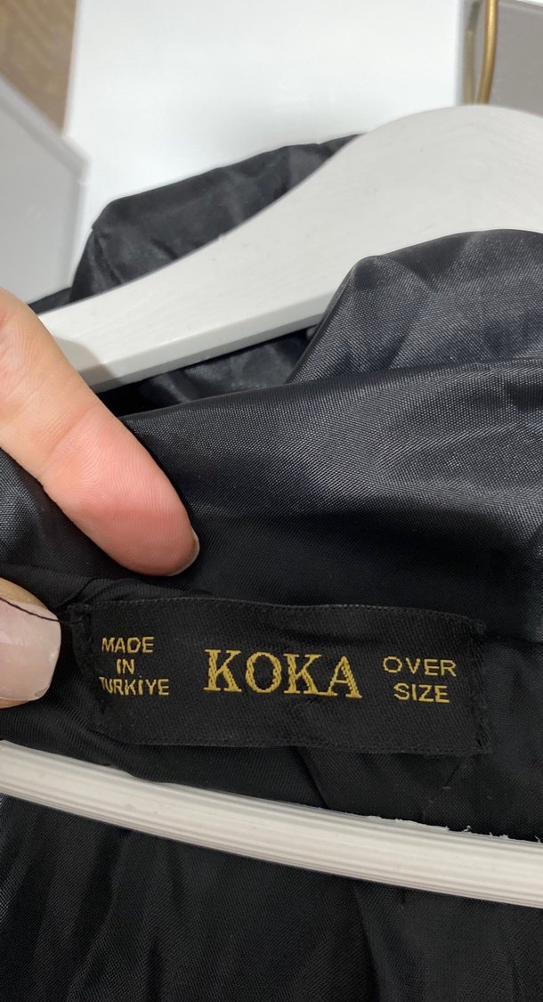 Siyah Midi Oversize Kadın Kışlık Mont - Görsel 2