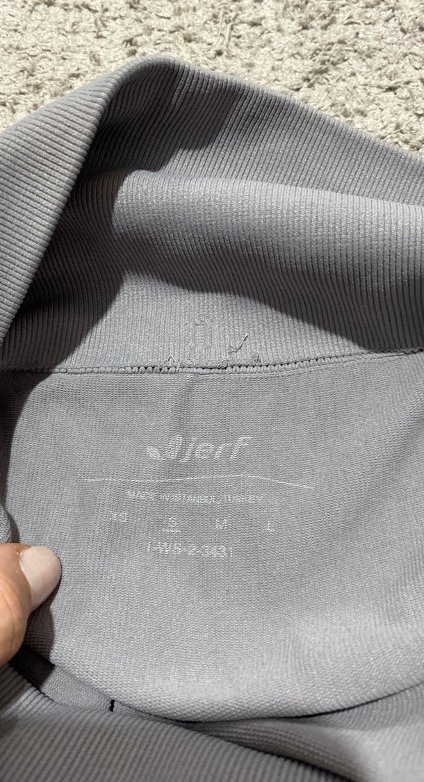 Gri Elastik Midi Kadın Tayt - Görsel 3