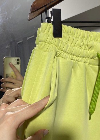 Sarı Rahat Kesim Kadın Eşofman Altı - Görsel 3