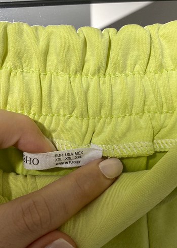 Sarı Rahat Kesim Kadın Eşofman Altı - Görsel 4