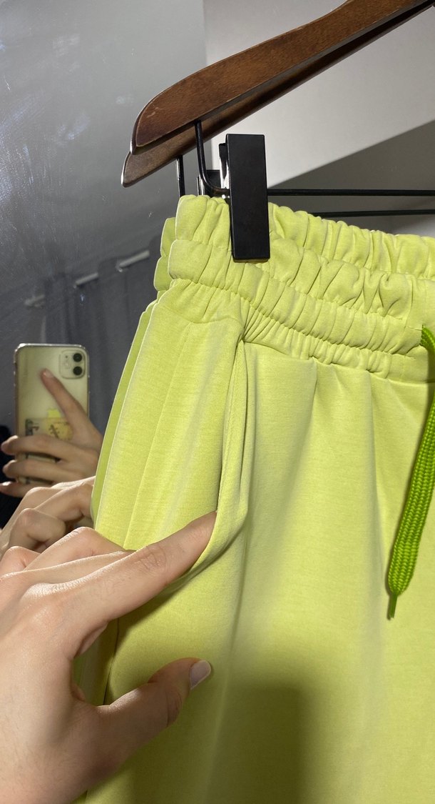 Sarı Rahat Kesim Kadın Eşofman Altı - Görsel 3