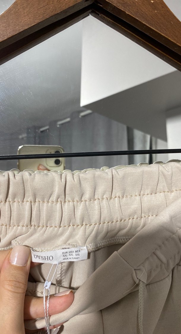 Bej Kadın Rahat Kesim Midi Eşofman - Görsel 3