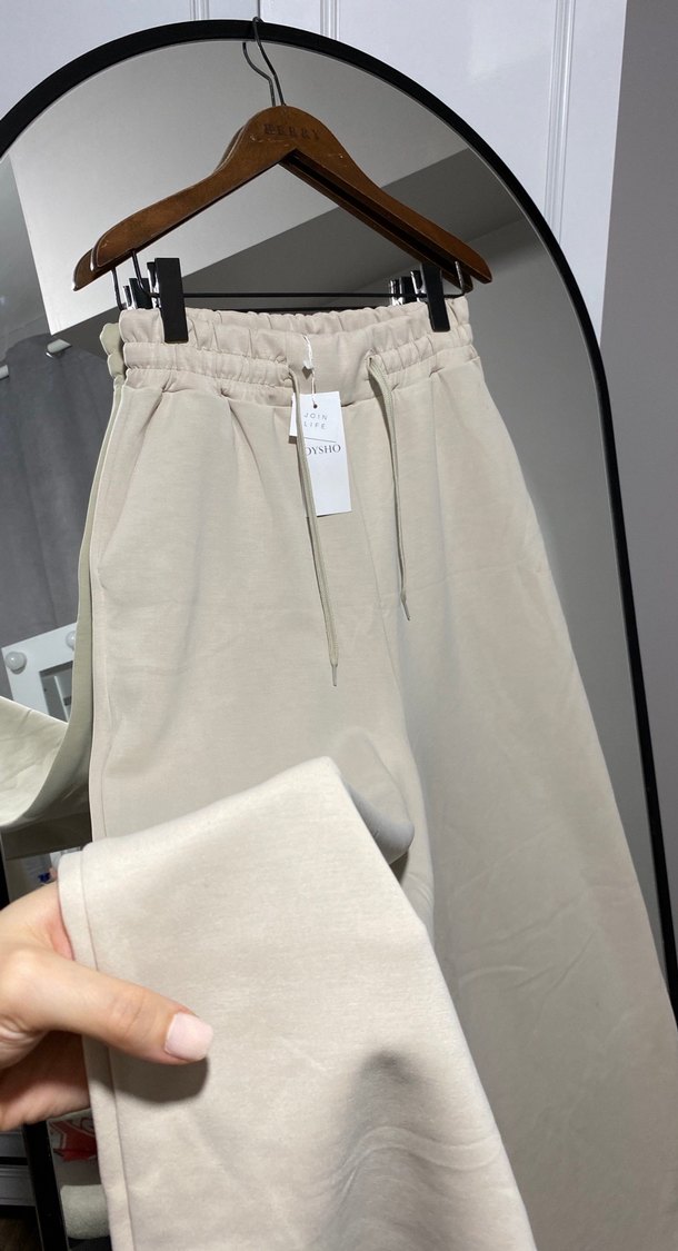 Bej Kadın Rahat Kesim Midi Eşofman - Görsel 2