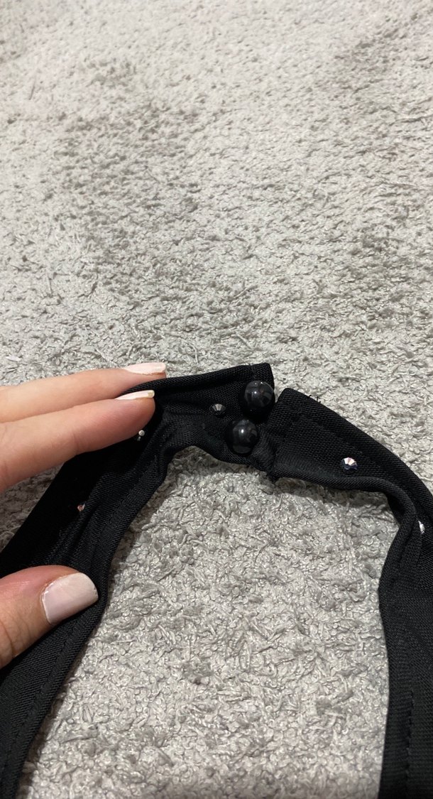 Siyah Payetli Göğüs Detaylı Kadın Monokini - Görsel 3