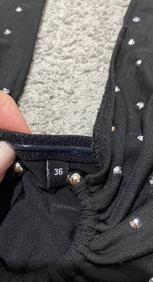 Siyah Payetli Göğüs Detaylı Kadın Monokini - Görsel 2