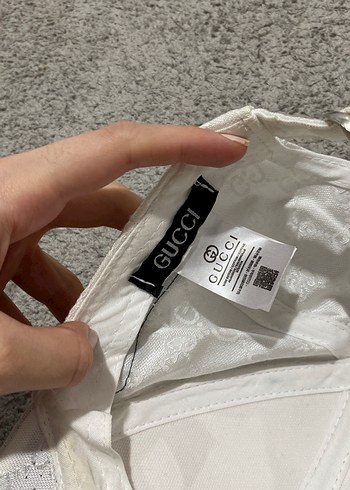 Beyaz Gucci Logolu Erkek Şapka - Görsel 3