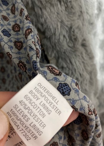 Gri Peluş Detaylı Midi Kadın Mont - Görsel 6