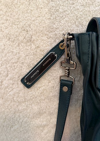 Pronza vintage Gri Deri Tokalı Kadın Çanta - Görsel 3