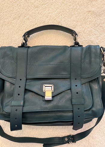 Pronza vintage Gri Deri Tokalı Kadın Çanta - Görsel 2