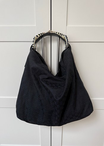 GUCCİ Klasik Siyah Yılan Desenli Keten Kadın Çanta - Görsel 2